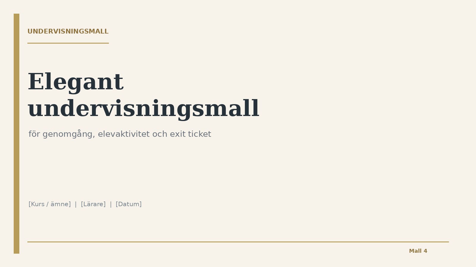 Förhandsbild av Elegant undervisningsmall